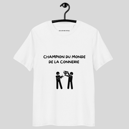 T-shirt "Champion du monde de la connerie"