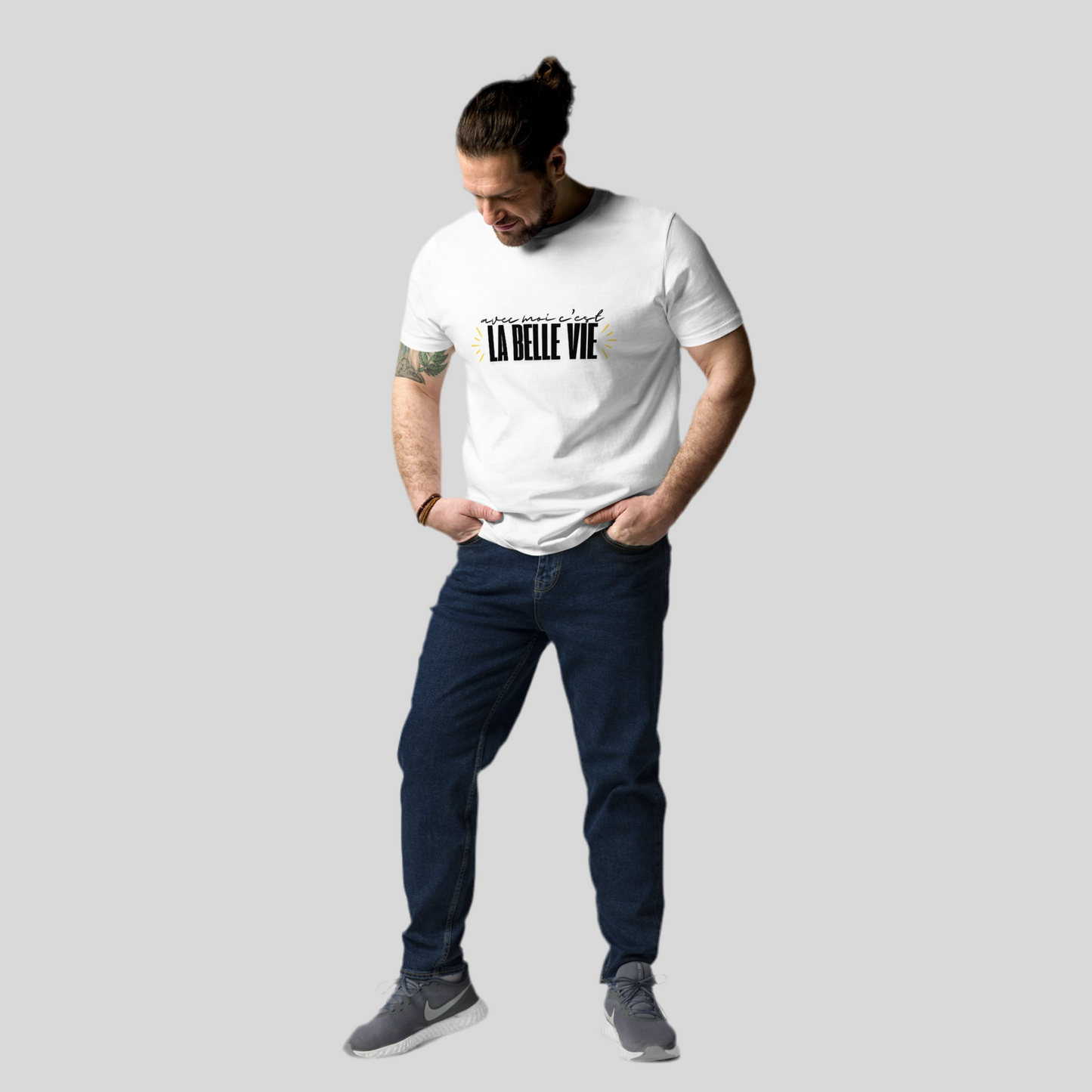 T-shirt "Avec moi c'est la belle vie"